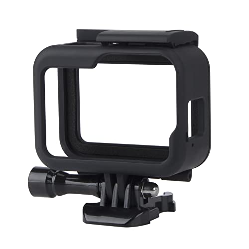 Carcasa Protectora para GoPro Hero 8 Black Marco Montura Plástico Funda con Instale la Base y los Tornillos Negro