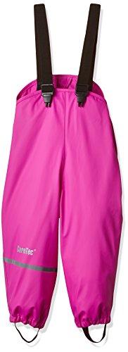 Caretec 4001, Pantalón de lluvia sin forro, para Unisex niños, Rosa (Real pink 546), 128 (8 años)