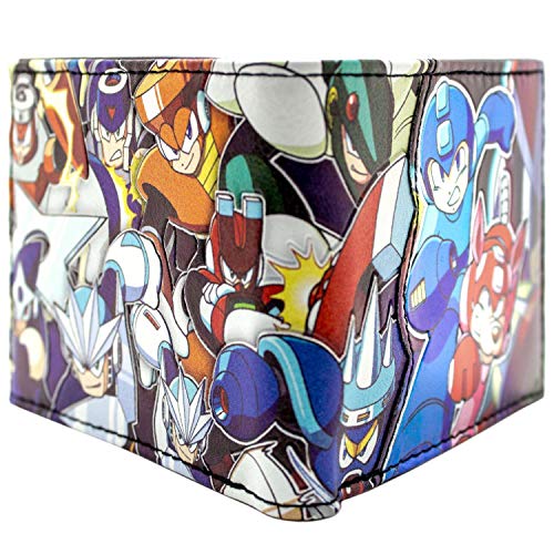 Cartera de Capcom Megaman Caracteres Brillantes Azul