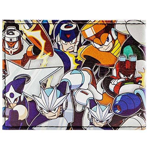 Cartera de Capcom Megaman Caracteres Brillantes Azul