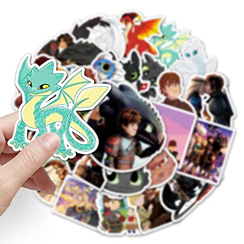 Cartoon Master Cómo entrenar a tu dragón anime personalidad cuaderno manual equipaje coche refrigerador comercio exterior etiqueta decorativa 50 piezas