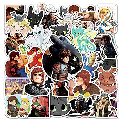 Cartoon Master Cómo entrenar a tu dragón anime personalidad cuaderno manual equipaje coche refrigerador comercio exterior etiqueta decorativa 50 piezas