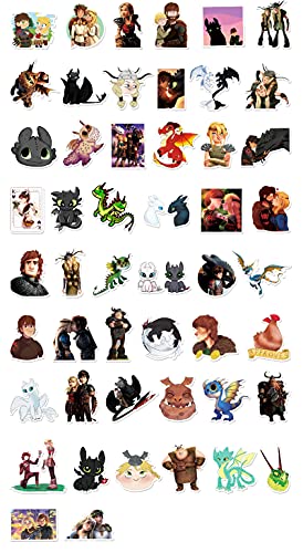 Cartoon Master Cómo entrenar a tu dragón anime personalidad cuaderno manual equipaje coche refrigerador comercio exterior etiqueta decorativa 50 piezas