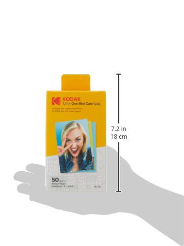 Cartucho de impresora fotográfica Kodak Cartucho de tinta de color y recarga de papel TM todo en uno Mini 2 - Compatible con cámara Mini Shot, impresora Mini 2 (no la Mini original) 50 hojas