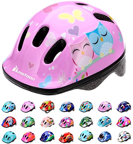 Casco Bicicleta Bebe Helmet Bici Ciclismo para Niño - Cascos para Infantil Bici Helmet para Patinete Ciclismo Montaña BMX Carretera Skate Patines monopatines MV6-2 (S(48-52cm), Owl)