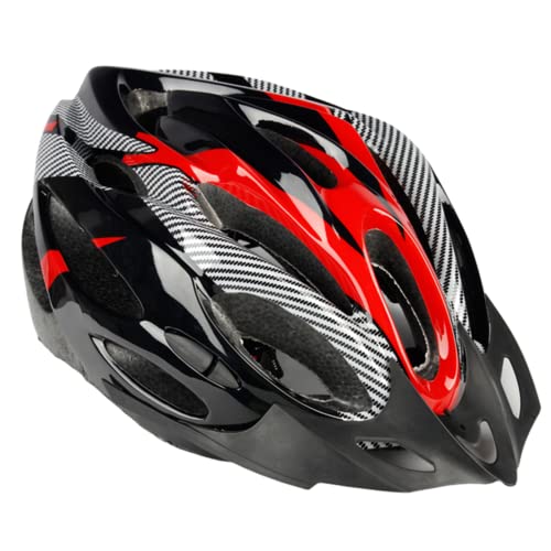 Casco de Bicicleta de Montaña, Casco de Bicicleta para Adultos Casco Ajustable con Visera Extraíble Casco de Bicicleta MTB City Specialized para Bicicleta de Montaña y para Hombres y Mujeres Rojo