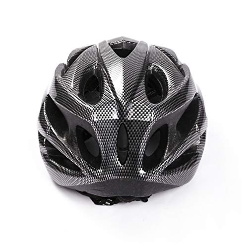 Casco de Bicicleta para Adulto Casco Ciclismo BMX Protector Ligero con Correa Ajustable y Visera Desmontable para Montar Protección de Seguridad Unisex para Carretera Montaña (Negro, 52-61cm)