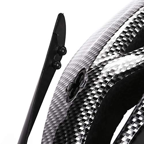 Casco de Bicicleta para Adulto Casco Ciclismo BMX Protector Ligero con Correa Ajustable y Visera Desmontable para Montar Protección de Seguridad Unisex para Carretera Montaña (Negro, 52-61cm)