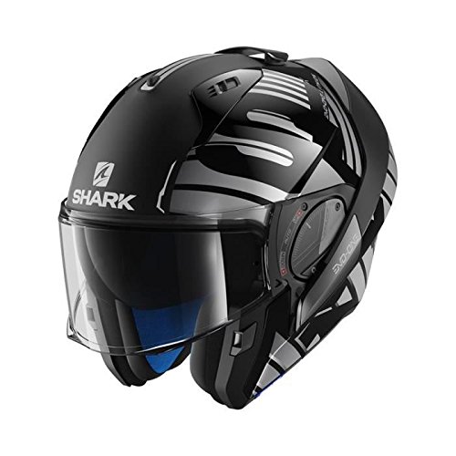 Casco de moto Shark EVO-ONE 2 LITHION DUAL KUA, Negro/Gris, XS