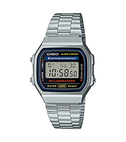 Casio A168WA-1YES - Reloj , correa de acero inoxidable chapado color metalizado