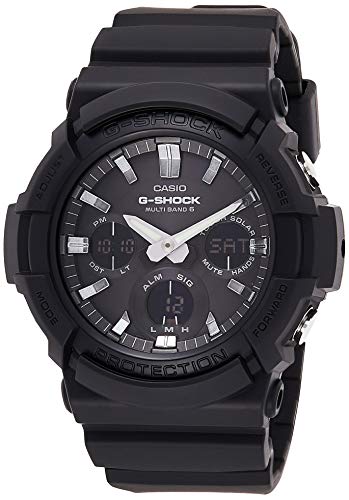 Casio G-SHOCK Reloj Analógico-Digital, Reloj radiocontrolado y solar, 20 BAR, Negro, para Hombre, GAW-100B-1AER