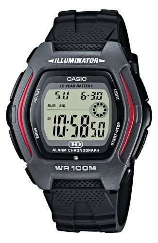 Casio HDD-600-1AVEF - Reloj Digital de Cuarzo para Mujer con Correa de Piel, Color Negro