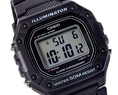 Casio Reloj Digital para Hombre de Cuarzo con Correa en Resina W-218H-1AVEF