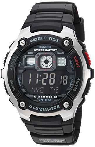 Casio Reloj Digital para Hombres de Cuarzo con Correa en Resina AE-2000W-1BVCF