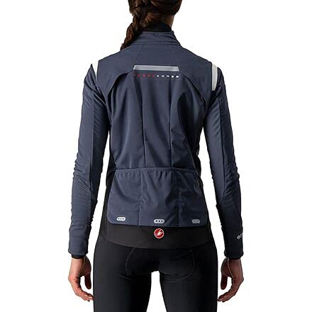 castelli Alpha Ros 2 W Jacket Chaqueta, Mujer, Dark Steel Blue/Soft Pink-Soft Pink, M