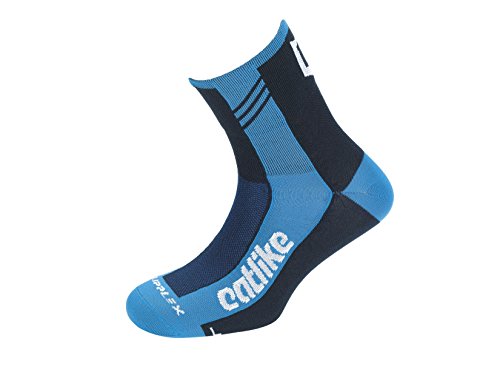 Catlike Supplex Calcetín Deportivo, Unisex Adulto, Azul/Negro, SM