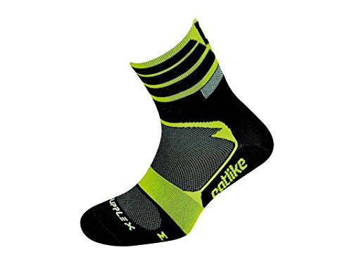 Catlike Supplex Calcetín Deportivo, Unisex Adulto, Verde/Negro, LG