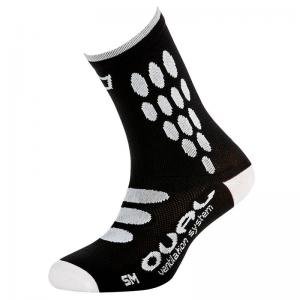 Catlike Supplex Oval Calcetín Deportivo, Unisex Adulto, Negro/Blanco, LG