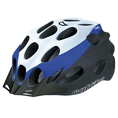 Catlike Tako 850160 – 04-M blanco negro azul mediano 54 cm-57 cm casco de ciclismo