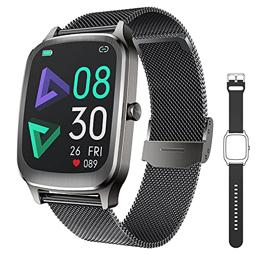 CatShin Smartwatch Mujer Reloj Inteligente Hombre Impermeable con Pulsómetro, Podómetro, Calorías, Brújula, 1.65 Pulgadas Pulsera Actividad Relojes Inteligentes Deportivo para Android iOS