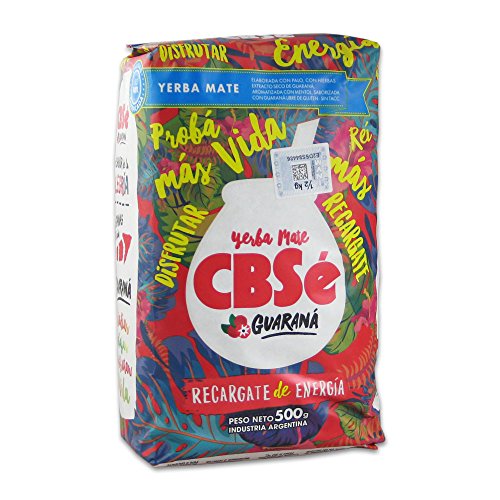 CBSé - Yerba Mate con guaraná, proporciona energía, 500 g, (1x500g)