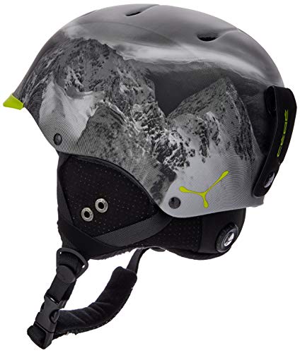 Cébé Contest Visor Cascos de ski, Unisex Adulto, Lime Mountain, 59-61 cm