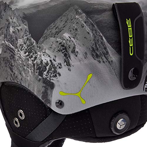 Cébé Contest Visor Cascos de ski, Unisex Adulto, Lime Mountain, 59-61 cm