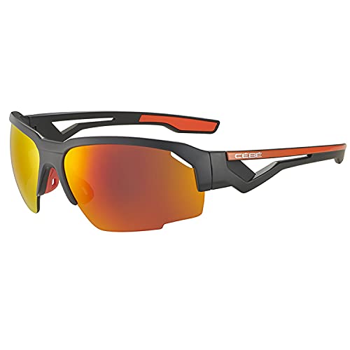 Cébé Hilldrop Gafas de sol Adultos unisex Matt Grey Shiny Orange Large