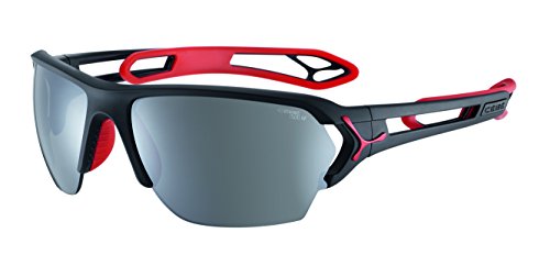 Cébé S'Track Gafas, Unisex Adulto, Negro/Rojo (Mate), L