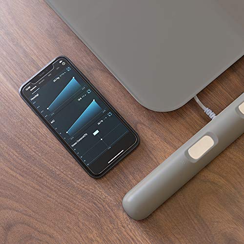Cecotec Báscula de baño Healthy Pro Dark Grey Pro. App, Conectividad Bluetooth, Barra con sensores para medición bioimpedancia, 15 Parámetros, Diseño extraplano