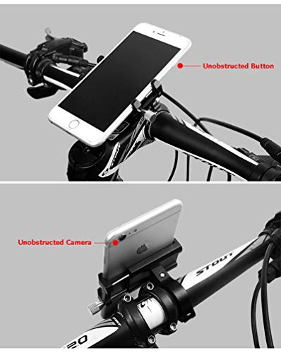 Celtics Bicycle Phone Holder Bike Handlebar Clip Stand GPS Mount Bracket For 3.5-6.5inch hiPhone Black 1 pcs