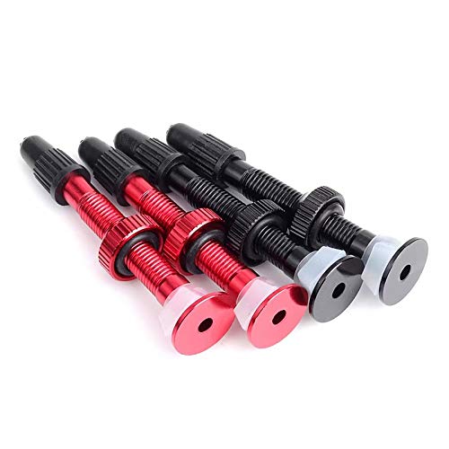 Celtics MTB Road Bike Extender Válvulas Aluminio de 40 mm con núcleo de válvula Presta sin cámara para neumáticos sin cámara (Negro 1 par)