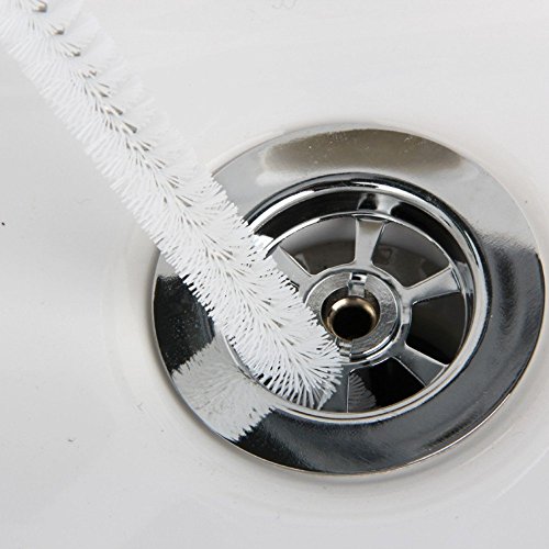 Cepillo de limpieza para desagüe, tamaño para introducir en el orificio de drenaje; 45 cm y flexible, de Ungfu Mall