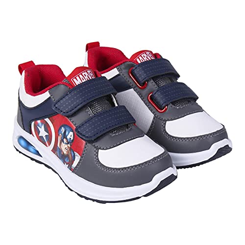 CERDÁ LIFE'S LITTLE MOMENTS, Zapatillas con Luces Niño de Avengers-Licencia Oficial Marvel, Gris, 29 EU