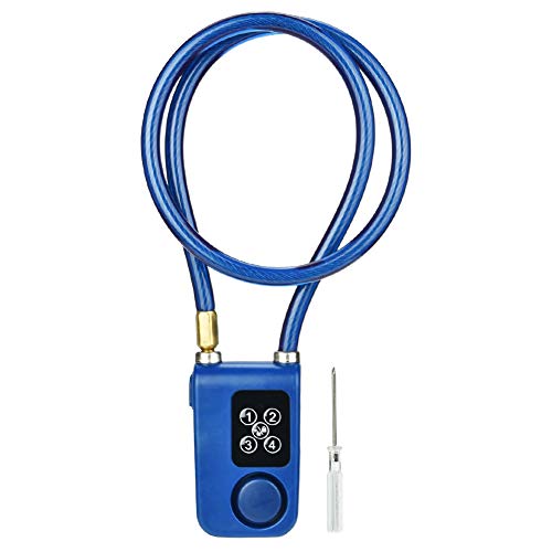 Cerradura de Cadena Antirrobo, 110db Cerradura de Alarma de Seguridad Sin Llave con control de APP para Motocicleta Puertas Portones Bicicletas