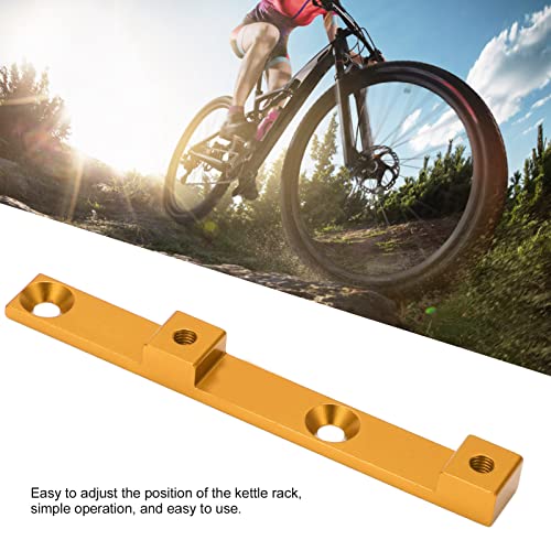 cersalt Accesorio para Bicicleta, Amplia Aplicabilidad Durable Operación Simple Adaptador de Ajuste de la Posición del Orificio Proceso de Revestimiento Al Vacío para Bicicleta(Oro de Doble Agujero)