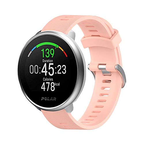 Ceston Moda Deporte Silicona Clásico Correas para Smartwatch Polar Ignite (Rosado)