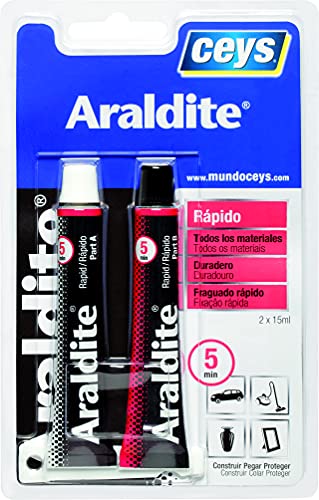 Ceys - Araldite - Adhesivo rápido de gran resistencia - 2 Blisters x 15 ML