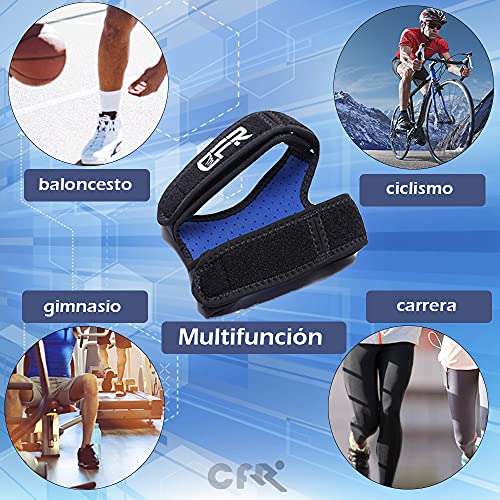 CFR Correa de Soporte de Rodilla, Banda Ajustable, Alivio del Dolor de Rodilla, Correa de Compresión de Soporte, para Correr Baloncesto, Estabilizador de Correa, Tenis, Voleibol y Sentadillas, Negro