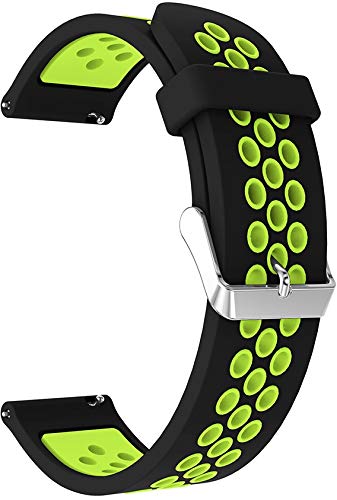 Chainfo Correa de Reloj Compatible con Polar Ignite/Polar Unite, Silicona Correa Reloj con Acero Inoxidable Hebilla desplegable (20mm, Pattern 9)