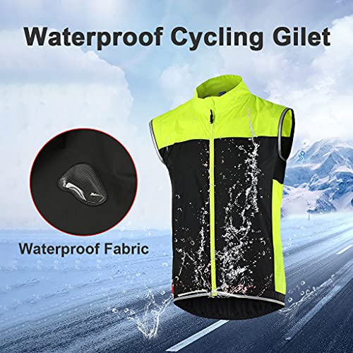 Chaleco Cortavientos Ciclismo Hombre Mujer Chaleco Bici Reflectante Impermeable Chaleco Bicicleta Transpirable Chaleco MTB Sin Mangas Chaqueta Sin Mangas Cortavientos,Rojo,S