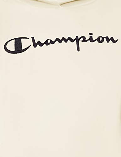 Champion Classic Logo & Allover C-Logo Hooded Sweatshirt Sudadera con Capucha, Blanco Hueso, XL para Mujer