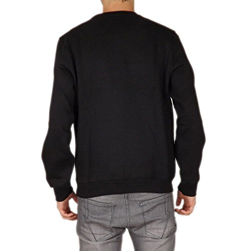 Champion Classic Logo Crewneck Sweatshirt Sudadera, Negro, S para Hombre