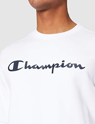 Champion Legacy Classic Logo Sudadera, Blanco, M para Hombre