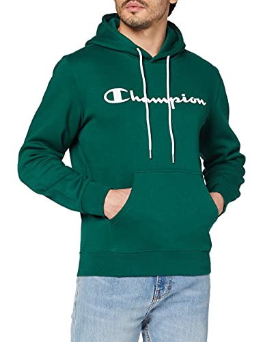 Champion Legacy Classic Logo Sudadera con Capucha, Verde, M para Hombre