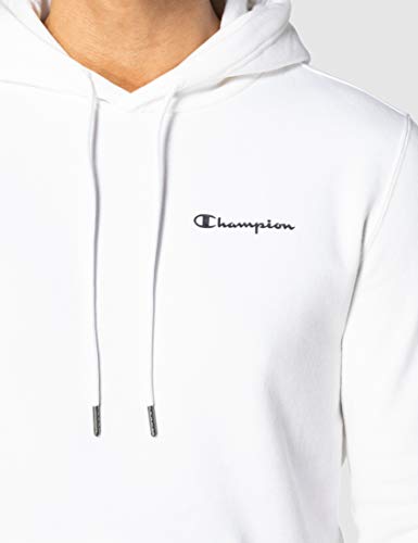 Champion Legacy Classic Small Logo Sudadera con Capucha, Blanco, XS para Hombre