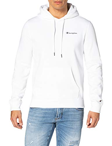 Champion Legacy Classic Small Logo Sudadera con Capucha, Blanco, XS para Hombre