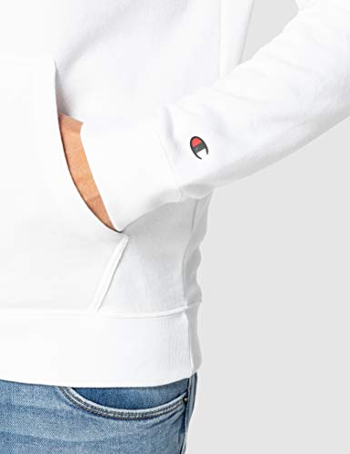 Champion Legacy Classic Small Logo Sudadera con Capucha, Blanco, XS para Hombre