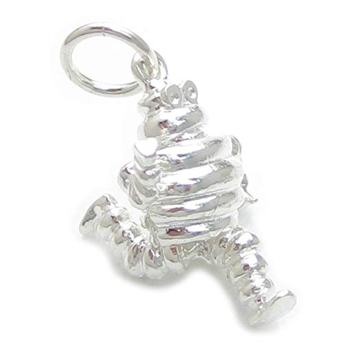 Charm de plata de ley para hombre Michelin .925 x 1 Ruedas Llantas Charms para llantas