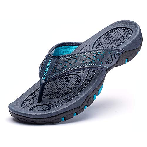 ChayChax Chanclas Hombre Sandalias Deportivo de Playa y Piscina Verano Zapatillas Flip Flops con Suela de Goma,Azul,46 EU